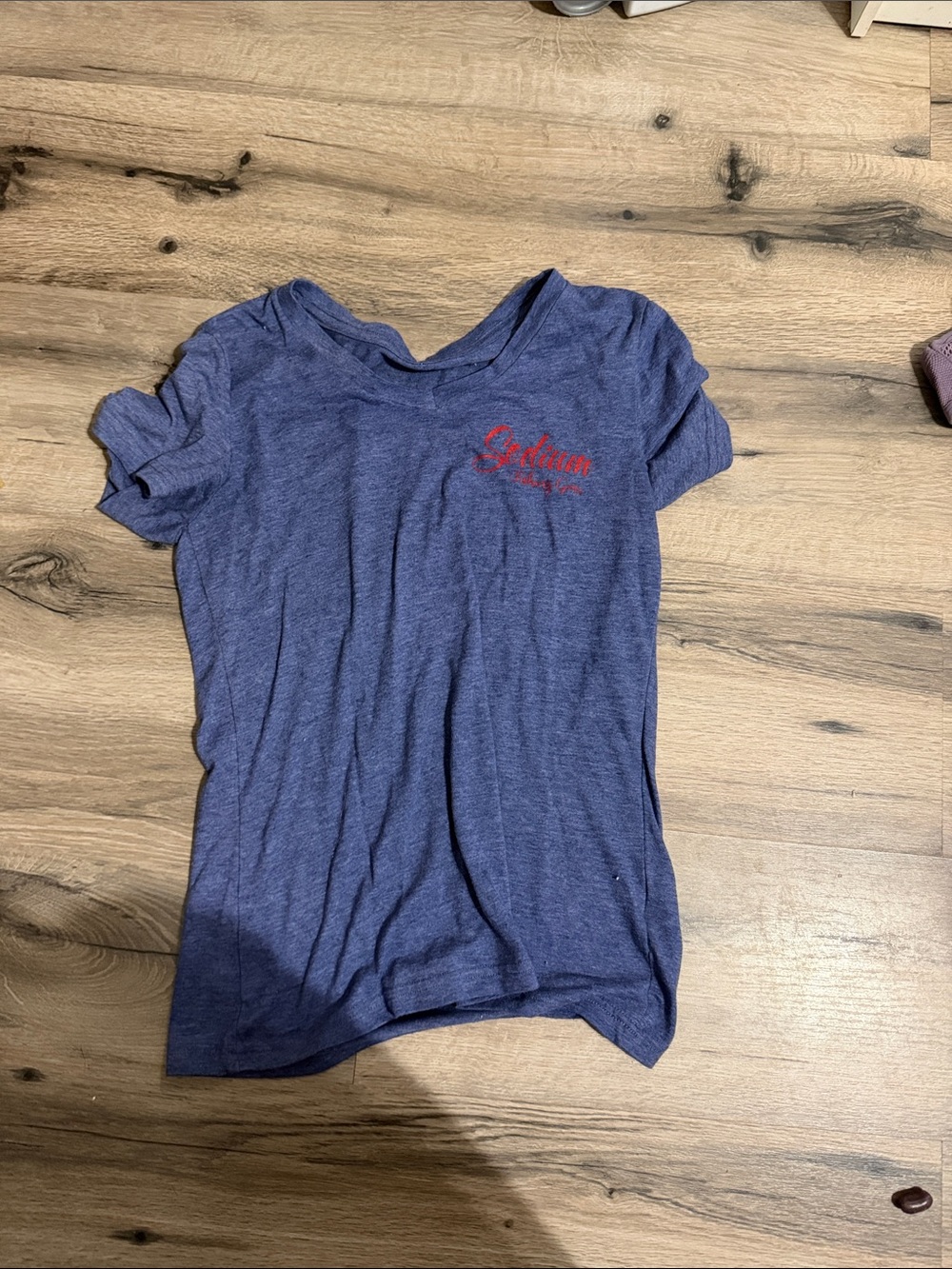 Heather Blue Short Sleeve Graphic Tee - Unknown Brand